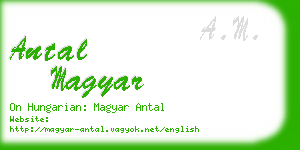 antal magyar business card